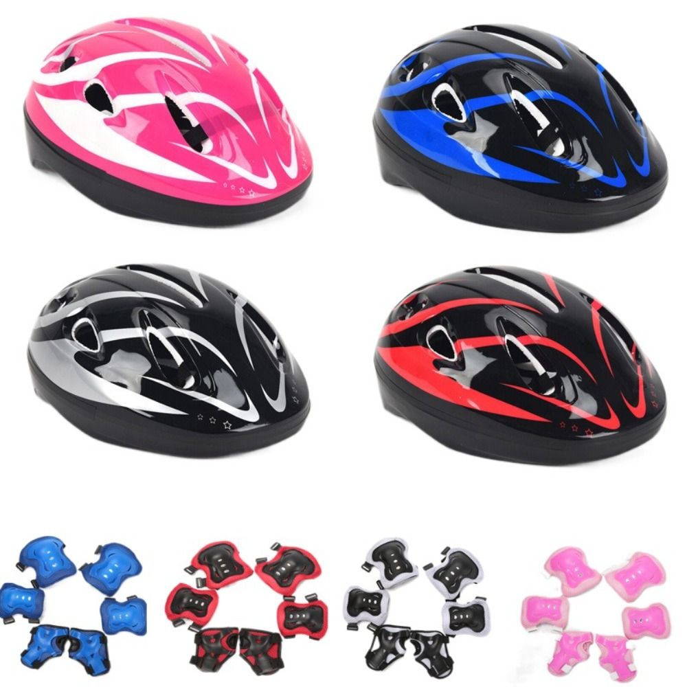 Cycling Protective Gear For Kids - 어린이 헬멧 무릎 팔꿈치 패드 손목