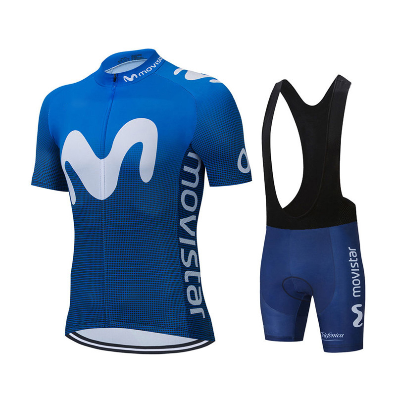 Cycling Gear Brands - Movistar-신제품 팀 사이클링 저지 세트 MTB