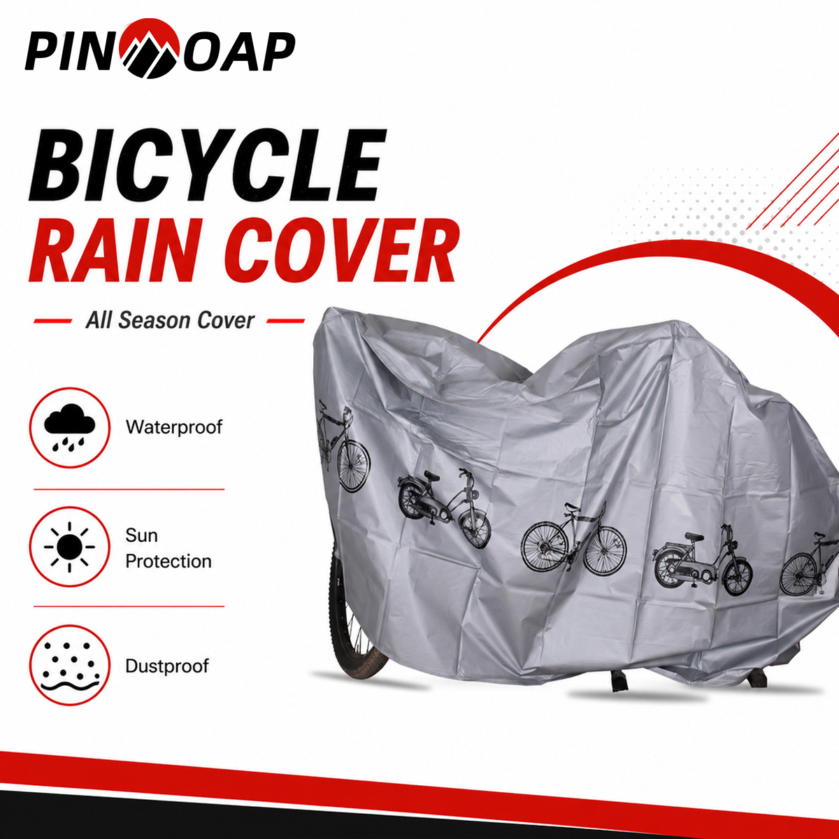 Cycling Gear Travel Bag - PINMOAP 범용 자전거 레인 커버 방수