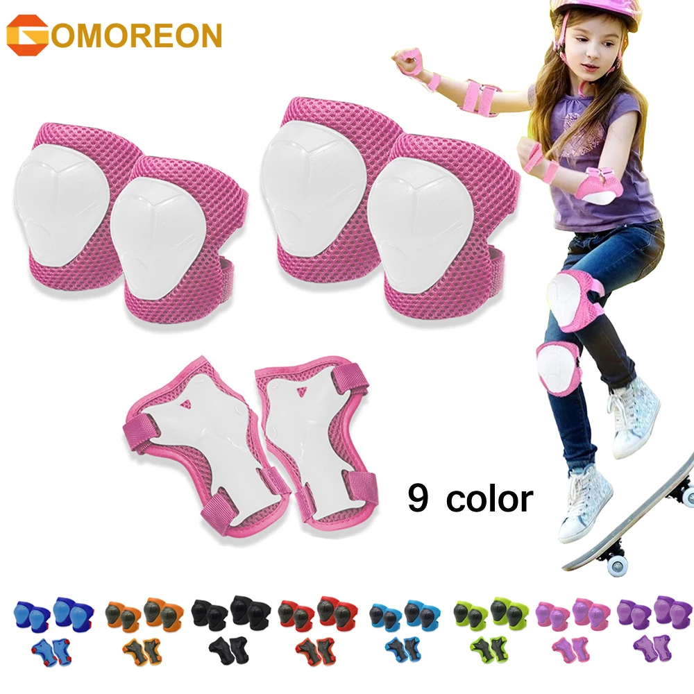 Cycling Protective Gear For Kids - GOMOREON 어린이 무릎 패드 팔꿈치 패드,