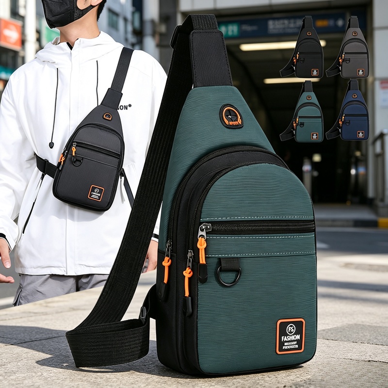 Cycling Gear Travel Bag - 남성용 방수 스포츠 크로스바디 체스트백 레저