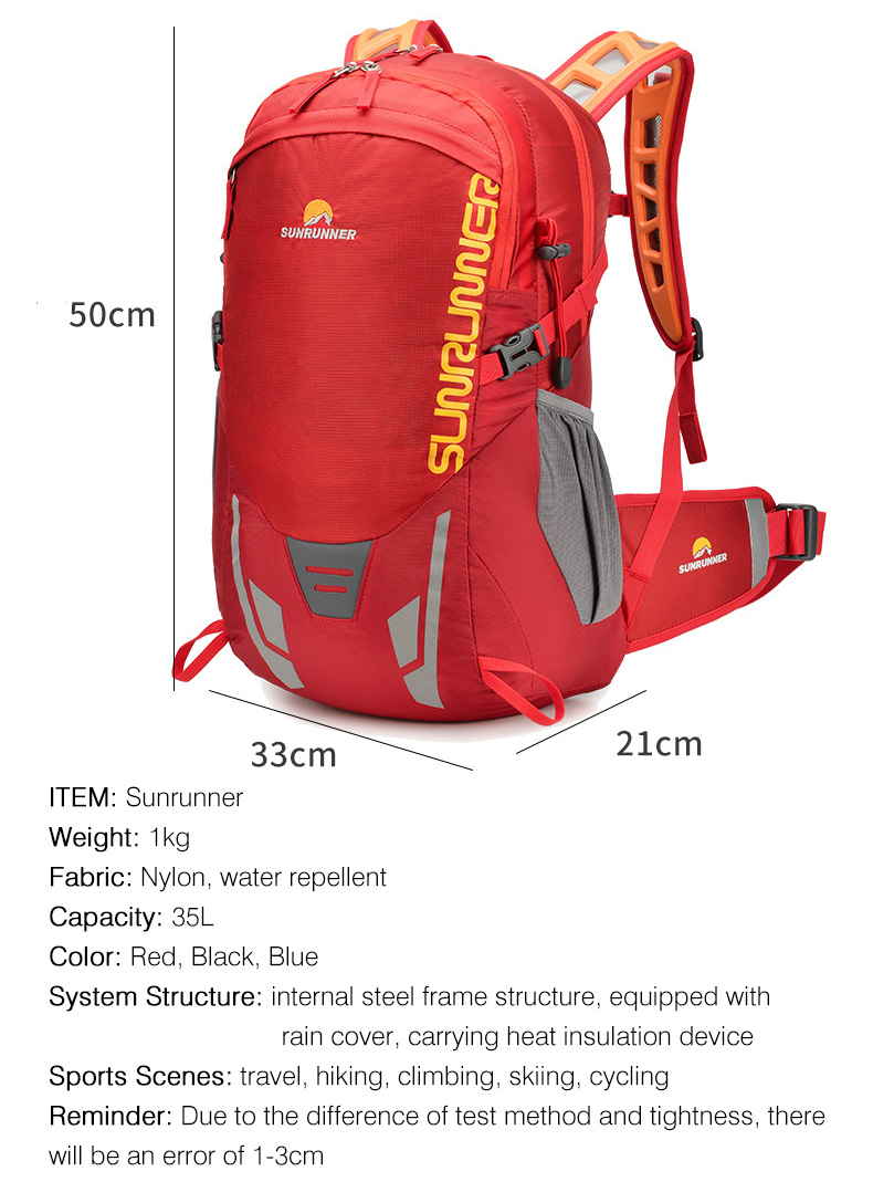 35L 하이킹 배낭 가방 대용량 여행 캠핑 등산 배낭  - Cycling Gear Travel Bag 리뷰 및 가격