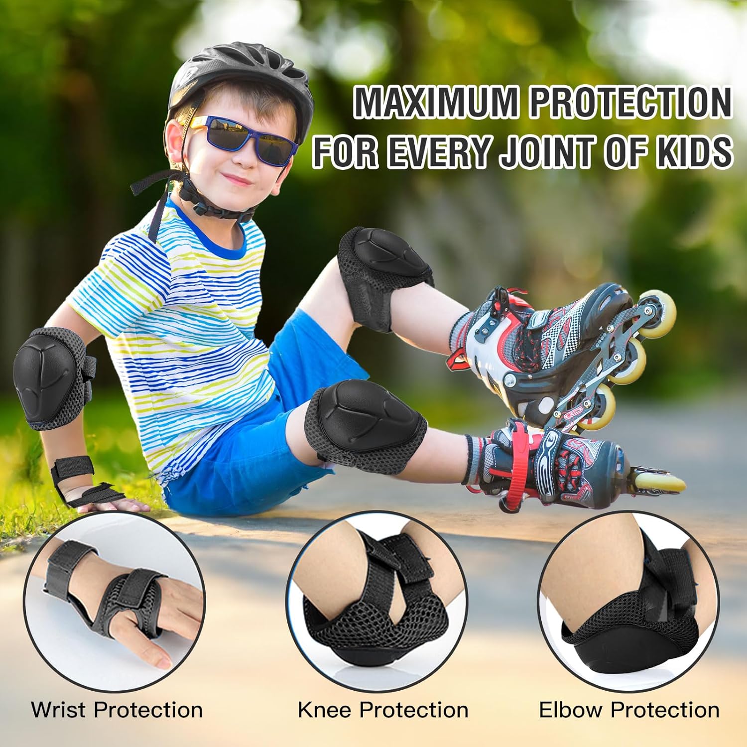 3-14세 어린이용 보호 장비 세트 6개, 스케이트 사 - Cycling Protective Gear For Kids 리뷰 및 가격