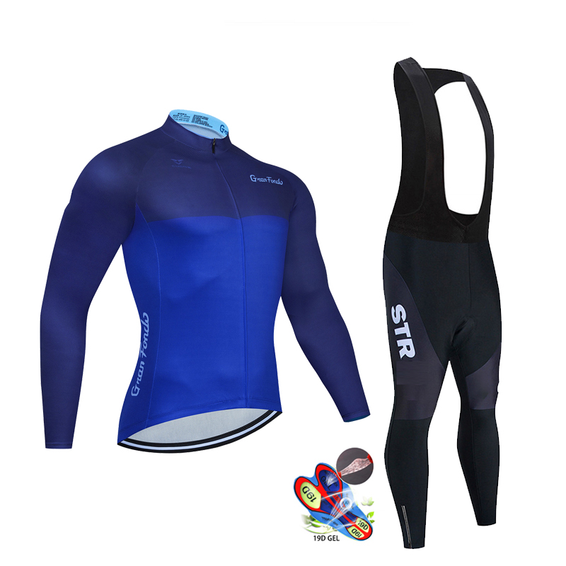 STR 사이클링 의류 세트 남성용, 가을 블랙 긴 소매 - Cycling Gear Brands 리뷰 및 가격
