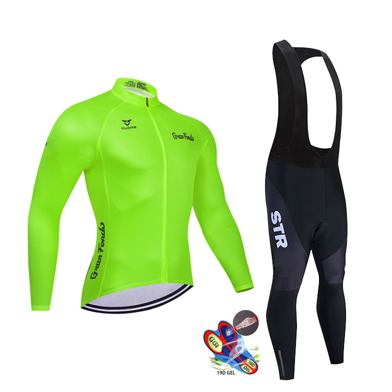 STR 사이클링 의류 세트 남성용, 가을 블랙 긴 소매 - Cycling Gear Brands 리뷰 및 가격