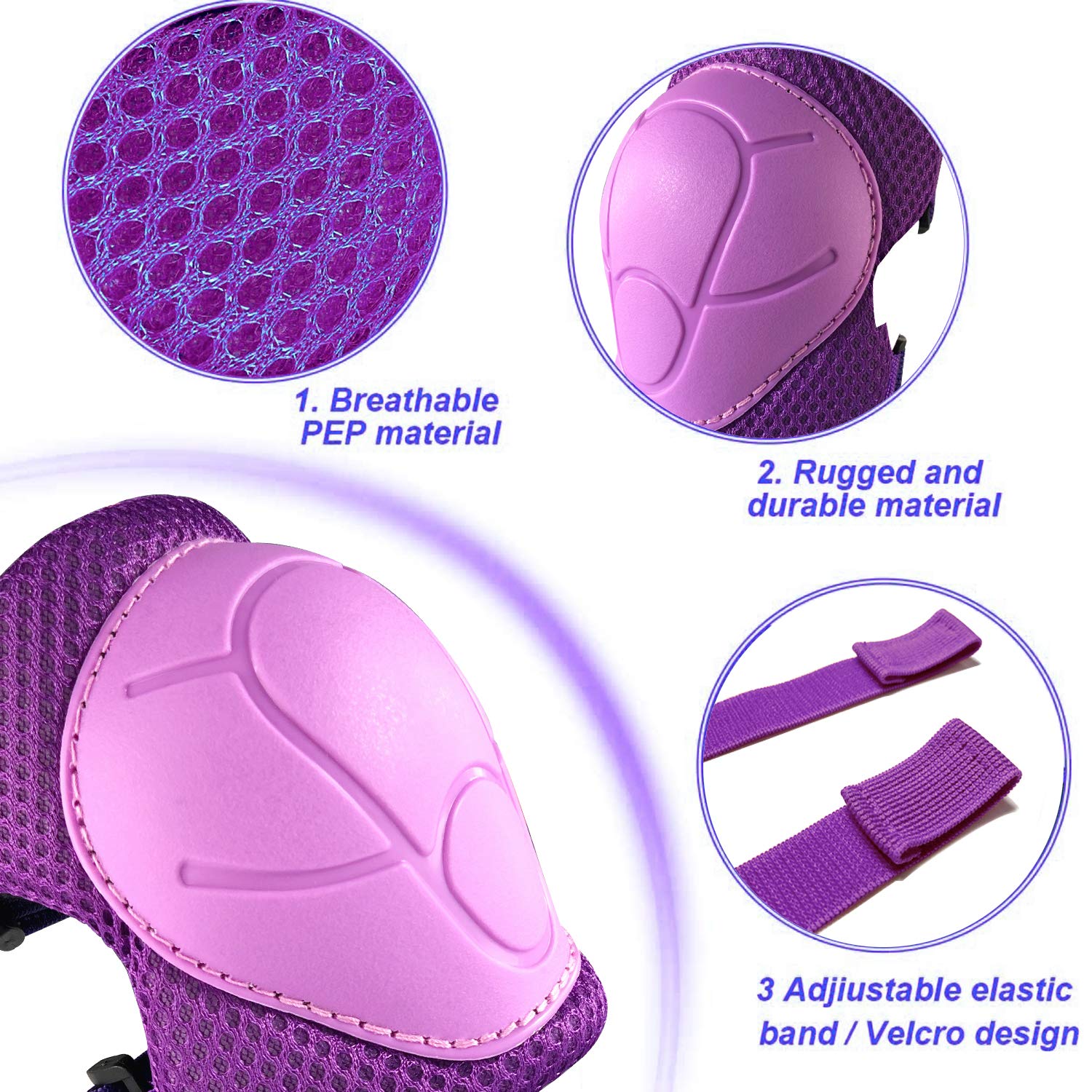 어린이 무릎 보호대와 팔꿈치 보호대 유아 보호 장비 세 - Cycling Protective Gear For Kids 리뷰 및 가격