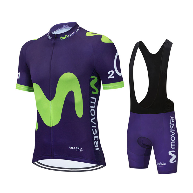 Movistar-신제품 팀 사이클링 저지 세트 MTB  - Cycling Gear Brands 리뷰 및 가격