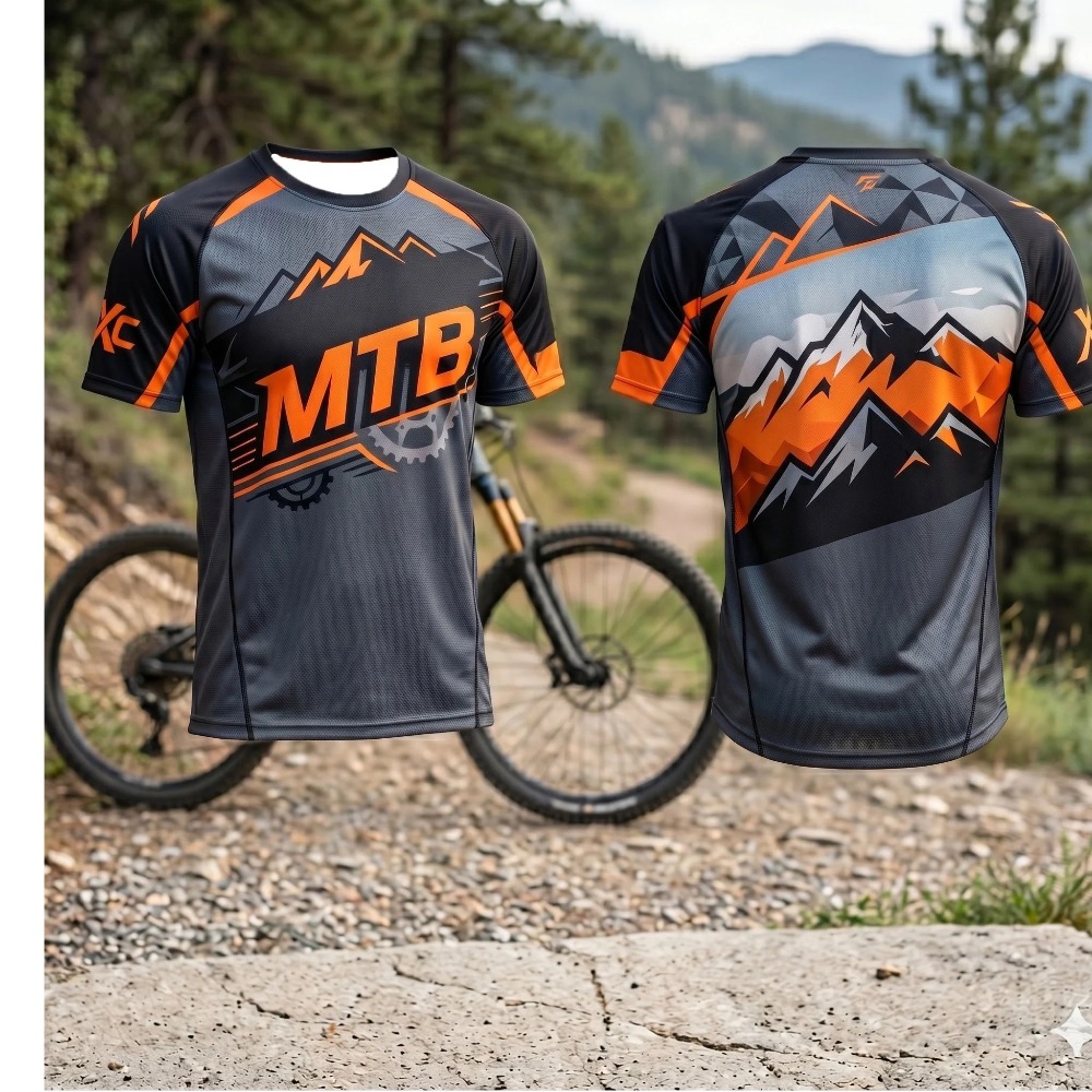 마운틴 MTB 기어 프린트 남성용 속건 티셔츠 통기성  - Xc Cycling Gear 리뷰 및 가격