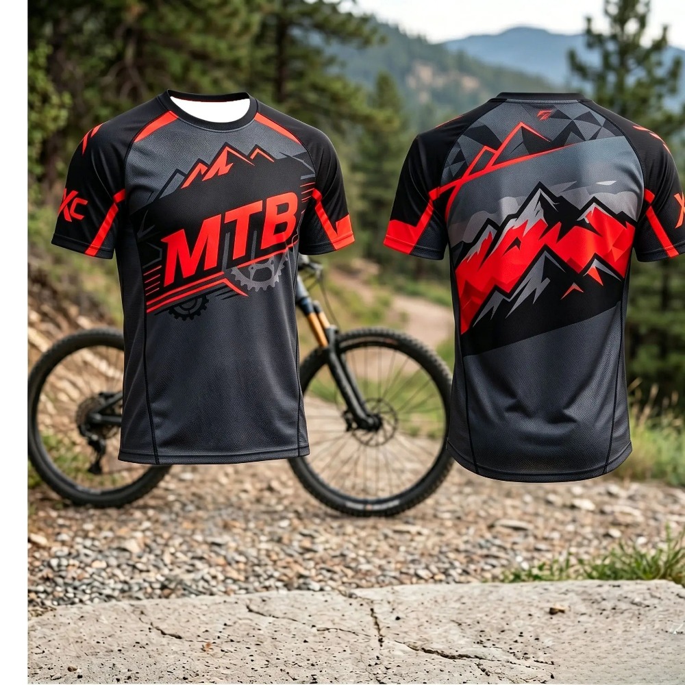 마운틴 MTB 기어 프린트 남성용 속건 티셔츠 통기성  - Xc Cycling Gear 리뷰 및 가격