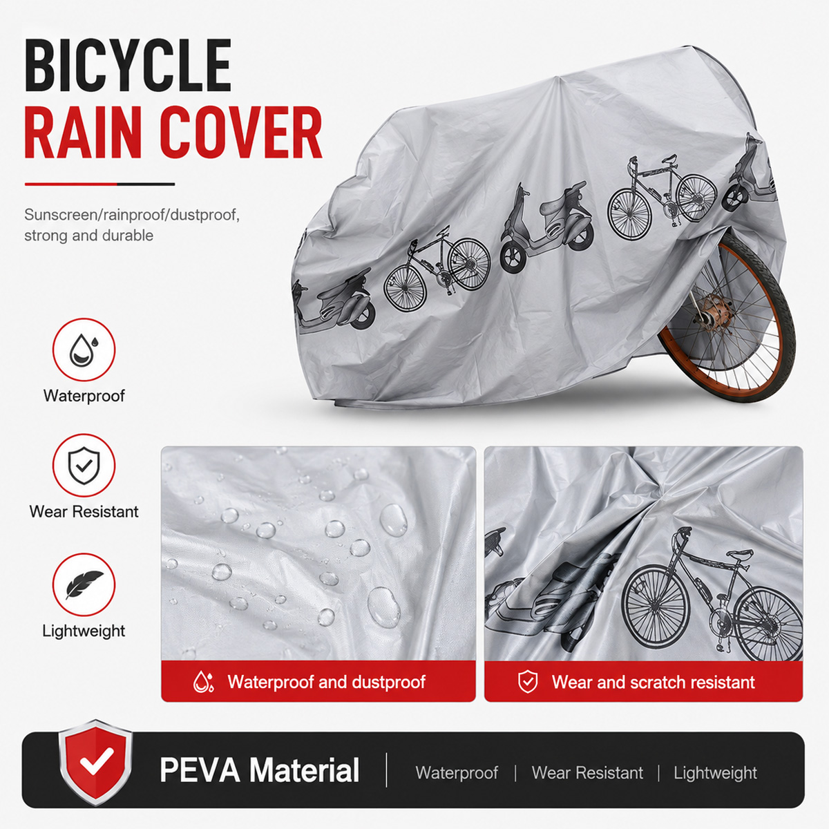PINMOAP 범용 자전거 레인 커버 방수 야외 자전거 - Cycling Gear Travel Bag 리뷰 및 가격