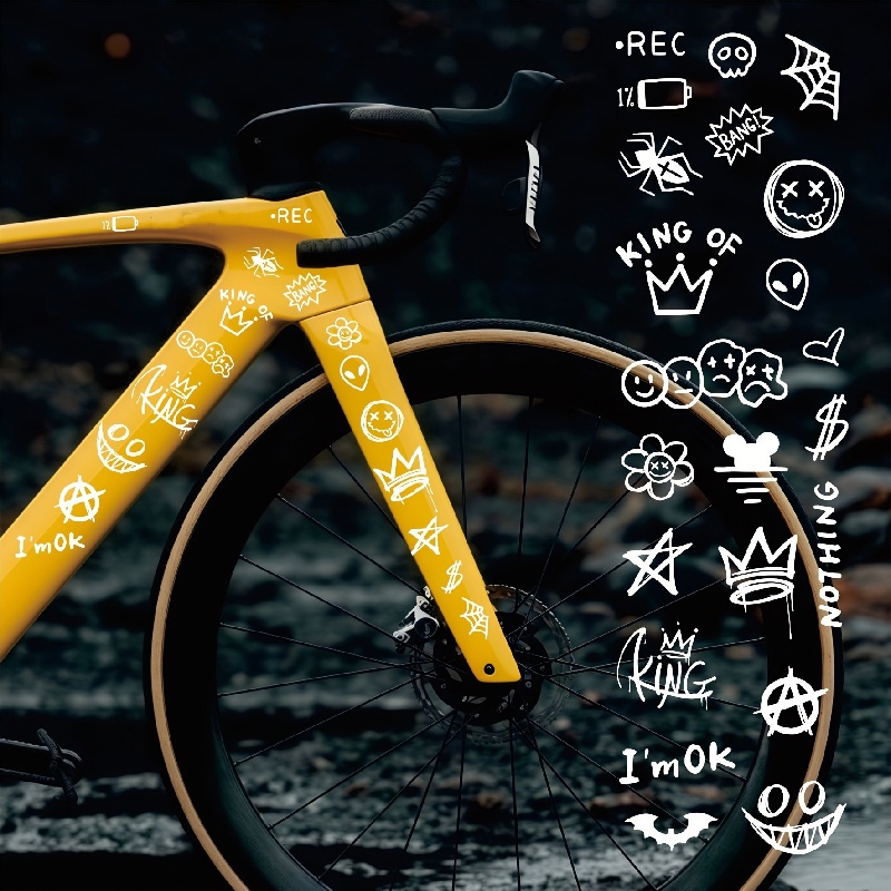 1세트 그래피티 애니메이션 심플 데코레이션 자전거 랙  - Cycling Gear Travel Bag 리뷰 및 가격