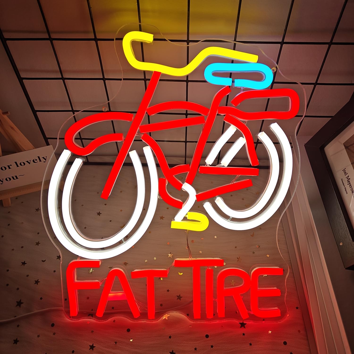 팻 타이어 자전거 LED 네온사인 USB 디밍 가능 벽 - Cycling Gear Store 리뷰 및 가격