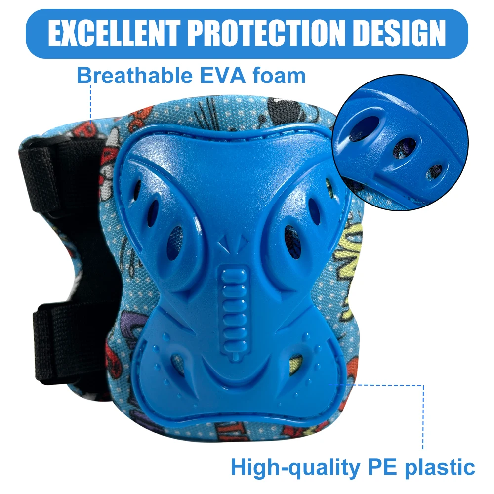 6개입 어린이용 (3-12세) 무릎 팔꿈치 보호대, 롤 - Cycling Protective Gear For Kids 리뷰 및 가격