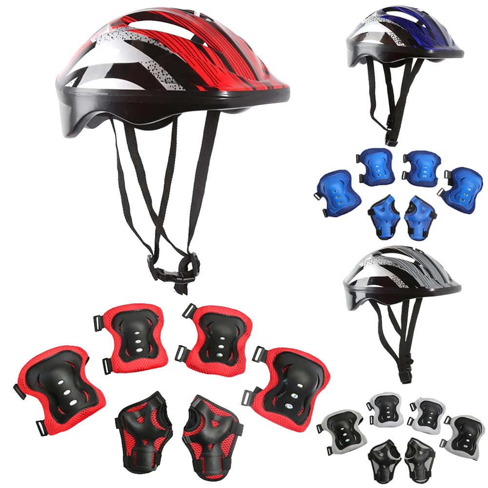7Pcs 자전거 스포츠 보호 장비 세트 조정 가능한 어 - Cycling Protective Gear For Kids 리뷰 및 가격